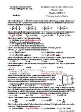 Đề khảo sát chất lượng lần 2 môn Vật lý Lớp 12 - Mã đề 003 - Năm học 2018-2019 - Trường THPT Nguyễn Đức Cảnh (Kèm đáp án)